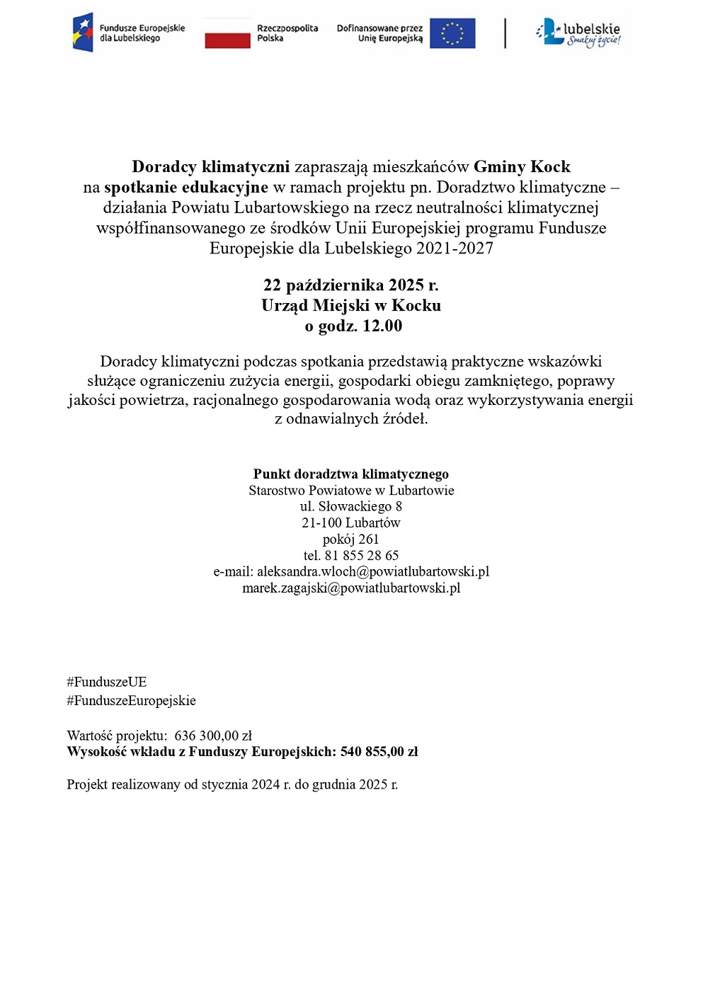zaproszenie na spotkanie w Kocku page 0001